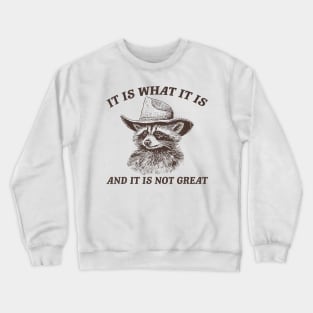 It Is What It Is And It Is Not Great Raccoon Crewneck Sweatshirt